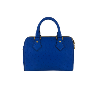 Louis Vuitton Blue Ostrich Leather Speedy Bandoulière Bag