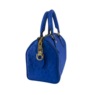 Louis Vuitton Blue Ostrich Leather Speedy Bandoulière Bag