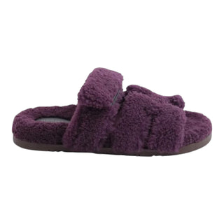 Hermès Violet Foncé Chypre Shearling Sandals