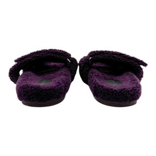 Hermès Violet Foncé Chypre Shearling Sandals