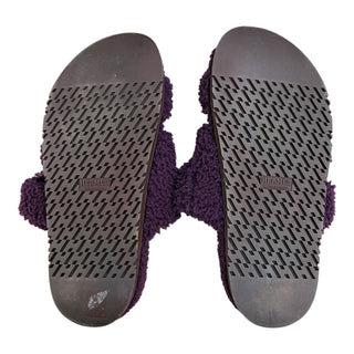 Hermès Violet Foncé Chypre Shearling Sandals
