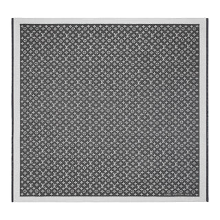 Louis Vuitton Grey Monogram Silk & Wool Shawl