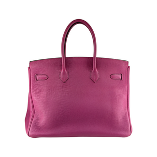 Hermès Tosca Pink Birkin 35 Togo Leather Handbag with Gold Hardware