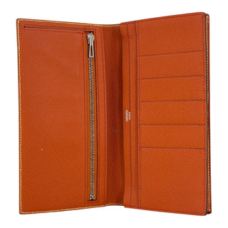 Hermès Bearn Wallet in Yellow Epsom Leather with Palladium Hardware