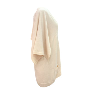 Chanel Cream Cashmere Knit Cape Sleeve Pullover