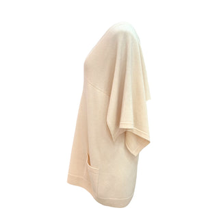 Chanel Cream Cashmere Knit Cape Sleeve Pullover