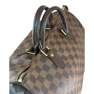 Louis Vuitton Speedy 35 Damier Ebene Canvas Top Handle Bag