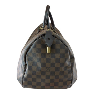 Louis Vuitton Speedy 35 Damier Ebene Canvas Top Handle Bag