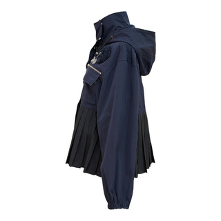 Christian Dior SS16 Runway Embroidered Cropped Hooded Jacket with Pleated Hem