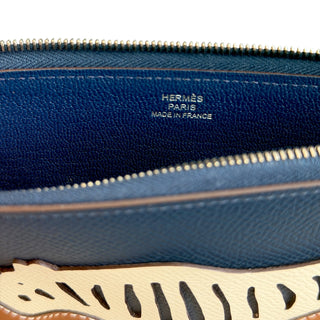 Hermès Rooroo Tiger Pouch Barenia & Epsom Calfskin Clutch Palladium Hardware