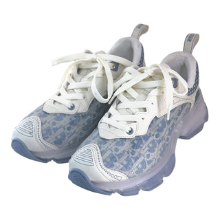 Dior B30 Blue Oblique Technical Mesh Sneakers White IT 36