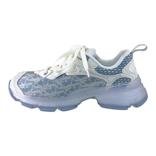 Dior B30 Blue Oblique Technical Mesh Sneakers White IT 36