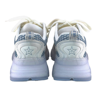 Dior B30 Blue Oblique Technical Mesh Sneakers White IT 36