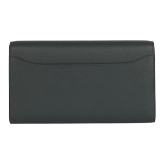 Hermès Constance Long Wallet To Go Blue Leather Gold Hardware