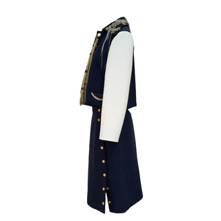 Louis Vuitton FW18 Runway Embellished Military Jacket & Skirt Set by Nicolas Ghesquière