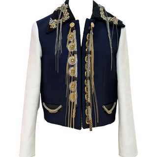 Louis Vuitton FW18 Runway Embellished Military Jacket & Skirt Set by Nicolas Ghesquière