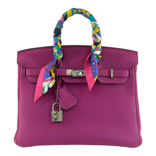 Hermès Birkin 25 Rose Pourpre Togo Leather Palladium Hardware Handbag