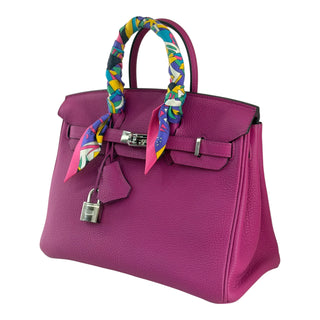 Hermès Birkin 25 Rose Pourpre Togo Leather Palladium Hardware Handbag