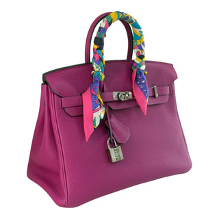 Hermès Birkin 25 Rose Pourpre Togo Leather Palladium Hardware Handbag