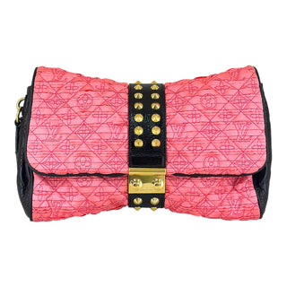Louis Vuitton Limited Edition Bunny Pink Coquette Pochette Silk Satin Clutch Bag