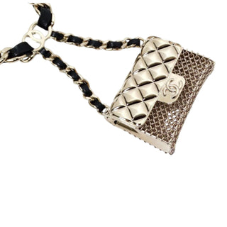 Chanel Gold-Tone Flap Bag Charm Chain Waist Belt / Necklace
