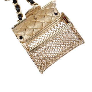 Chanel Gold-Tone Flap Bag Charm Chain Waist Belt / Necklace
