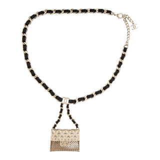 Chanel Gold-Tone Flap Bag Charm Chain Waist Belt / Necklace