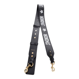 Christian Dior J'Adior Black Leather Adjustable Shoulder Strap