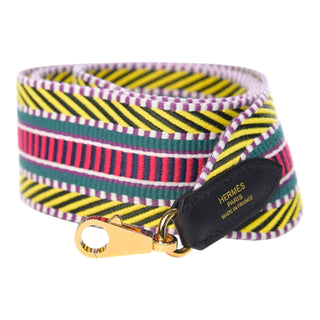 Hermès Multicolour Canvas Adjustable Shoulder Strap