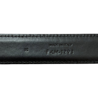 Celine Triomphe Black Leather Belt