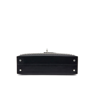 Hermès Kelly Mini 20 Clouté In Black Box Leather With Palladium Hardware