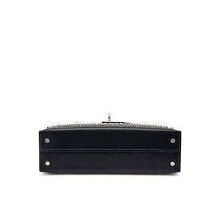 Hermès Kelly Mini 20 Clouté In Black Box Leather With Palladium Hardware