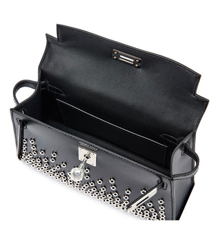 Hermès Kelly Mini 20 Clouté In Black Box Leather With Palladium Hardware