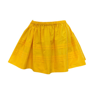 Miu Miu Yellow Pleated A-Line Skirt Size 42