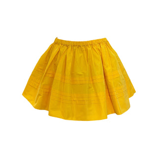 Miu Miu Yellow Pleated A-Line Skirt Size 42