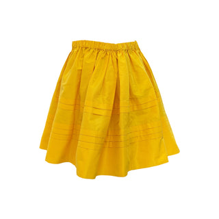 Miu Miu Yellow Pleated A-Line Skirt Size 42