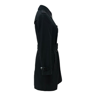 Burberry Black Sandringham Long Cotton Gabardine Trench Coat