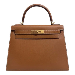 Hermès Kelly 28 Sellier Gold Epsom Leather Top Handle Bag