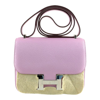 Hermès Constance 18 Mauve Sylvestre Chevre  Leather Shoulder Bag