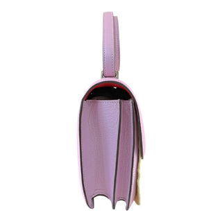 Hermès Constance 18 Mauve Sylvestre Chevre  Leather Shoulder Bag
