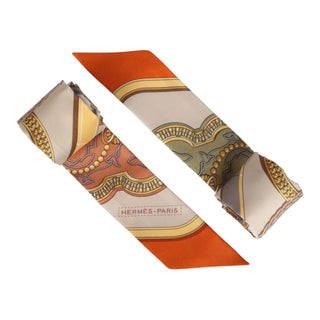 Hermès Grand Apparat Crème Multi Silk Twilly