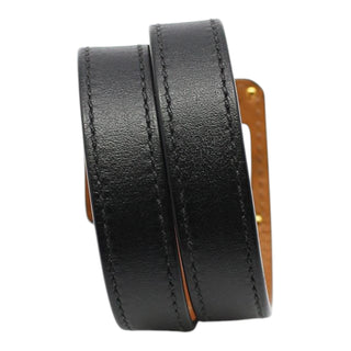 Hermès Kelly Double Tour Bracelet Black Box Calfskin Gold Hardware T1 (XS)