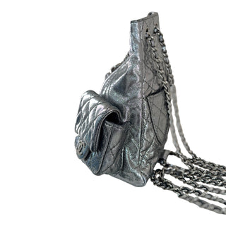 Chanel Metallic Quilted Leather Backpack – Gunmetal