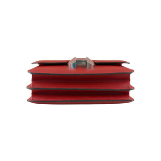 Hermès  Evercolor 20 Shoulder Bag Rouge Red Palladium Hardware