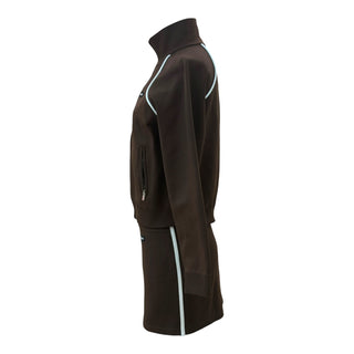 Miu Miu Brown Technical Zip-Up Jacket & Mini Skirt Co-Ord Set