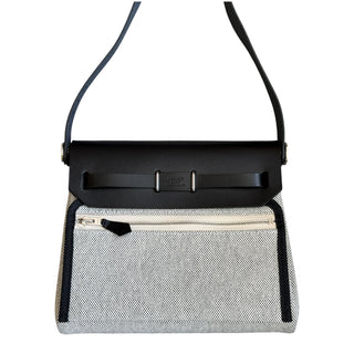 Hermès Ecru/Noir Herbag Zip Mini 20 Military Toile & Vache Hunter Crossbody Bag