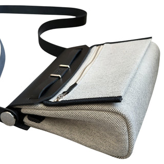 Hermès Ecru/Noir Herbag Zip Mini 20 Military Toile & Vache Hunter Crossbody Bag