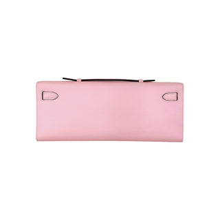 Hermès Kelly Cut Clutch Rose Sakura Swift Palladium Hardware
