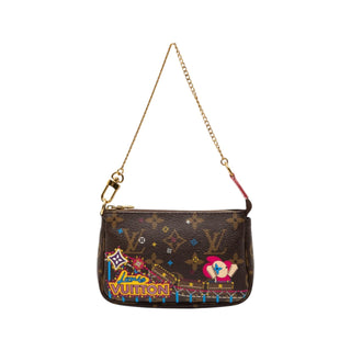 Louis Vuitton Monogram Vivienne Christmas Roller Coaster Mini Pochette Accessoires