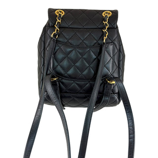Chanel Mini Quilted Lambskin Backpack Black Gold Hardware